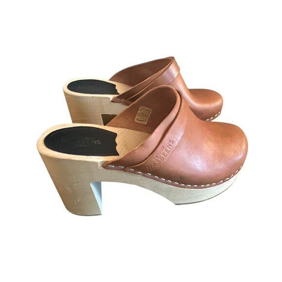 Swedish Hasbeens Classic Slip On Clogs 39 Leather - Picture 5 of 13